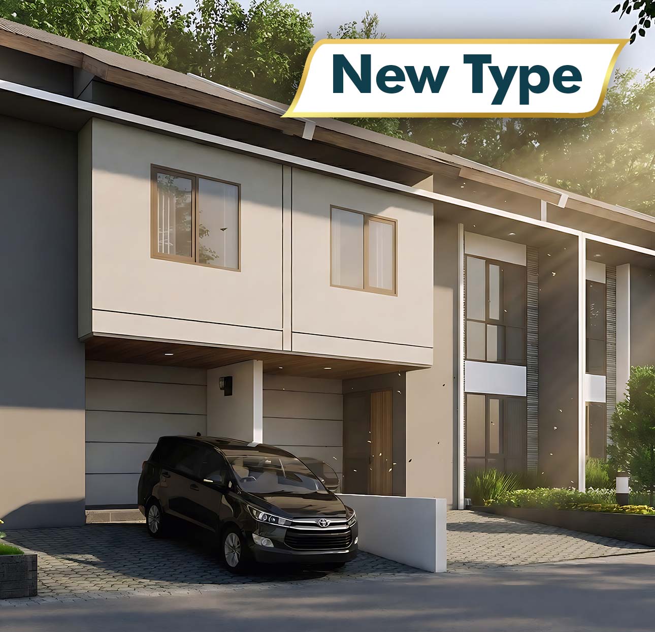 Rumah 2 Lantai Tipe 132 Type 132 4 KT 3 KM Istana Group Istana Regency Jatinangor Tampak Depan