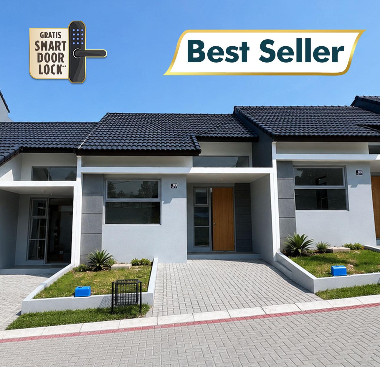 Tampak Depan Rumah 1 Lantai Tipe 43 Type 43 Lebar 6 2 KT 1 KM Istana Regency Jatinangor Istana Group
